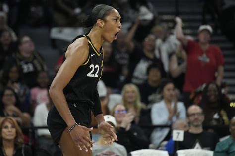 Wilson’s 30 points, 11 rebounds leads Aces to 91-84 win over Wings in Game 2 of WNBA semis
